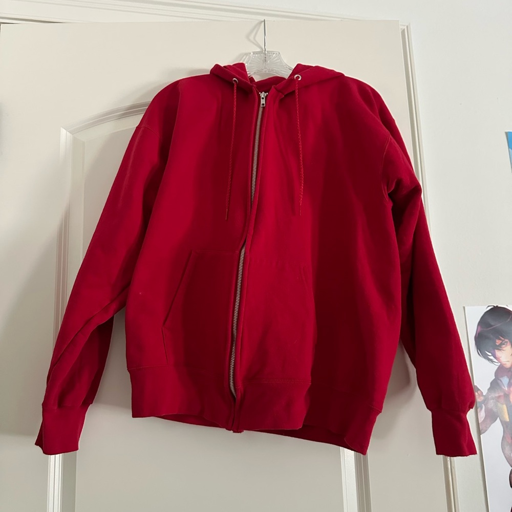 Red Zip-Up Hoodie
